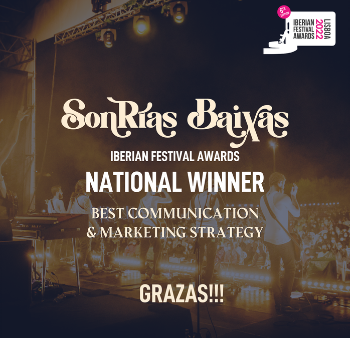 SonRías Baixas recibe o premio á Mellor Estratexia de Comunicación e Marketing nos Iberian Festival Awards